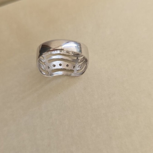 White gold 585 Cleopatra ring with zircon, size 56
