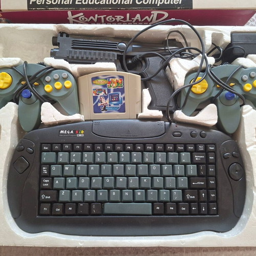 Mega Kid Educational Computer MK-1000 used with controllers and light gun