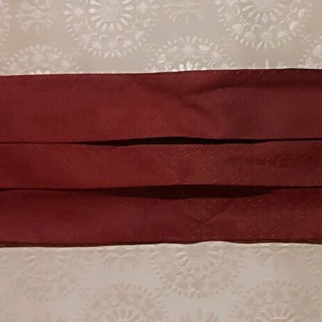 Silk wide men's belt used, burgundy