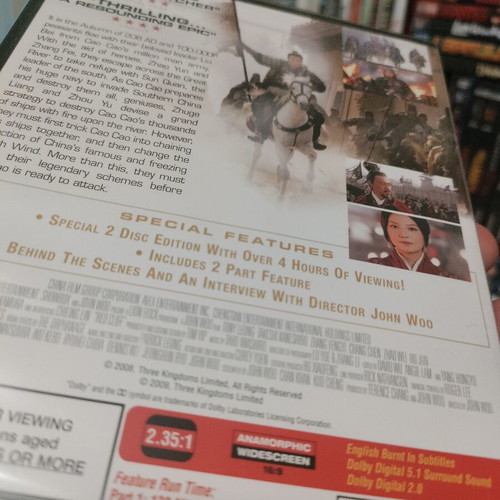 Red Cliff DVD new, action adventure historical with English subtitles