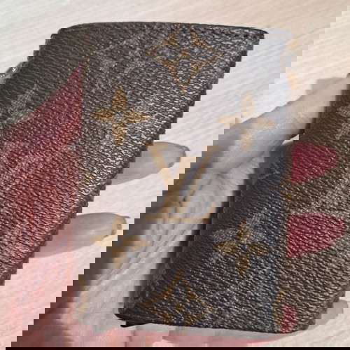 Кожен RFID портфейл с алуминиев държач за кредитни карти нов