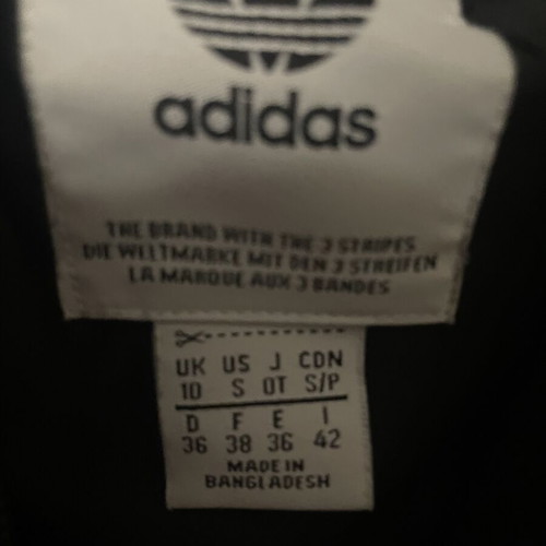 Adidas Original Slim Puffer Jacket with Hood used, size S, black and white