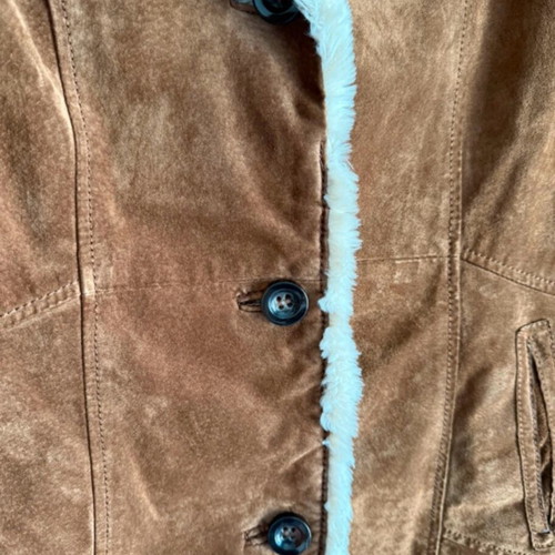 Milestone brown shearling-style coat like new