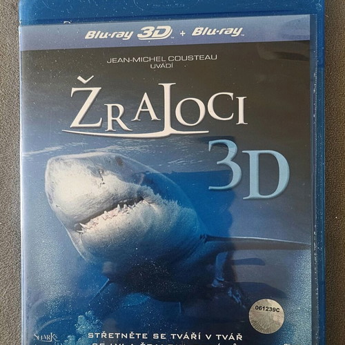 Blu Ray 3D Sharks by Cousteau like new with subtitles