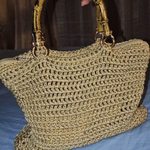 Handmade Handbag Gold Color