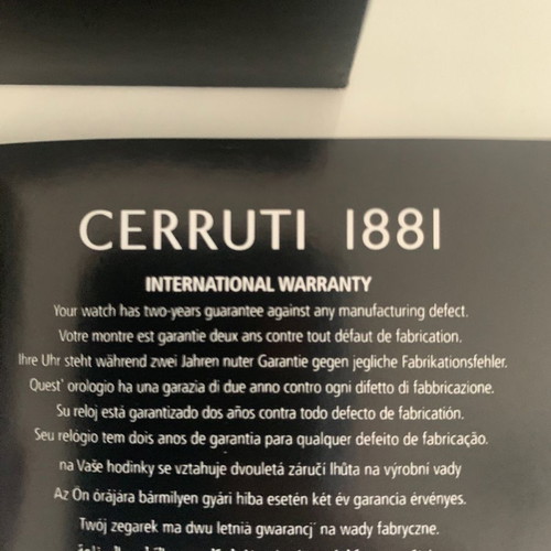 Cerruti 1881 wristwatch men's used