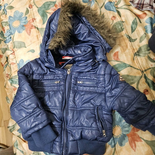Baby jacket used light blue warm for winter