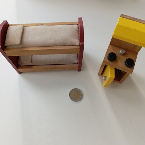 ELC Wooden Dollhouse Furniture Set used