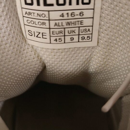DiLONG sneakers white athletic casual high top, like new, size 45