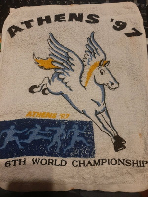 Collectible towel 6th World Athletics Championship Athens 1997 like new