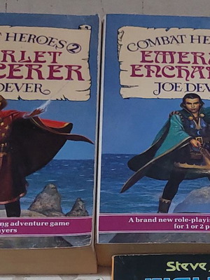 Joe Dever Combat Heroes 2 RPG books: Emerald Enchanter and Scarlet Sorcerer