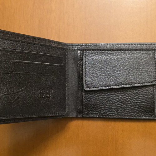 Mont Blanc wallet like new, black with coin case
