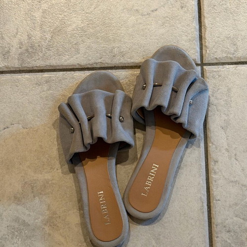 Labrini slippers size 37 like new, gray
