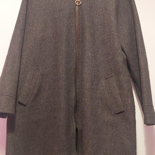 Light Jacket with Zipper and Hood used, gray, size 4XL