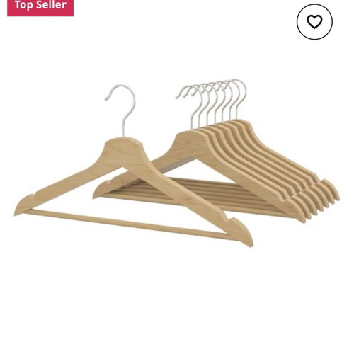 IKEA Bumerang wooden hangers pack of 100 like new