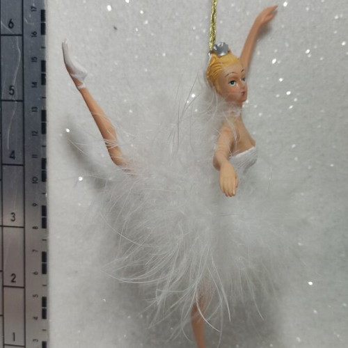 Feather ballerina hanging ornament