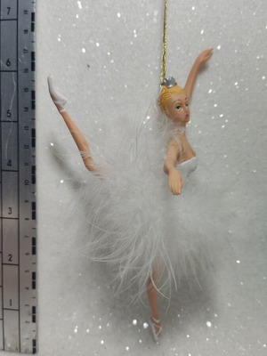 Feather ballerina hanging ornament
