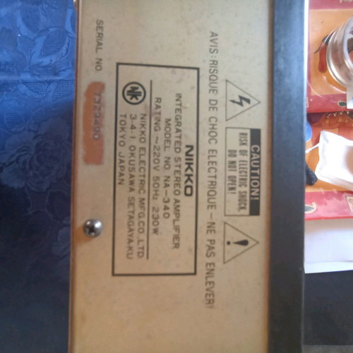 Nikko NA-340 stereo amplifier used 2x30 watt RMS