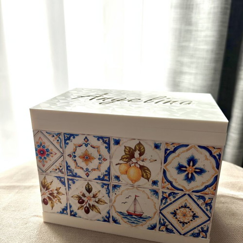 Personalized jewelry storage box with name