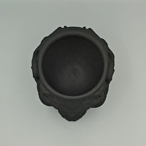 Skull Pencil Holder 3D Printed Black Matte PLA