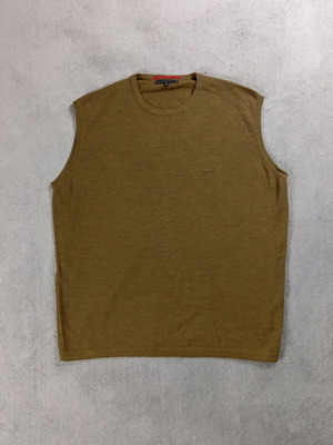 Guess sleeveless sweater like new, brown-olive
