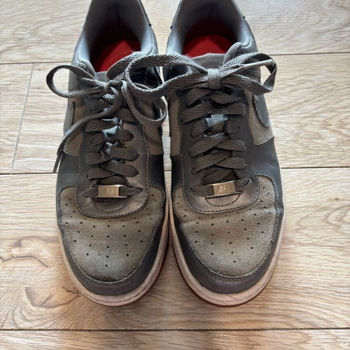 Nike AF1 athletic shoes gray silver used, size 40