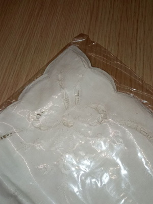 Table linens cotton doilies set of 6 new, white 30x30 cm