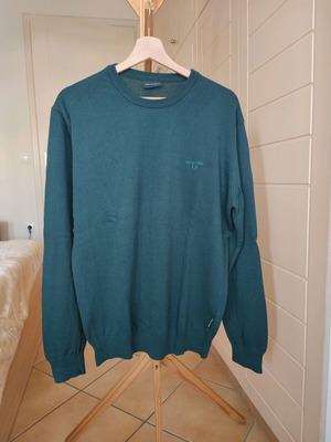 Navy & Green men's sweater like new, petrol color