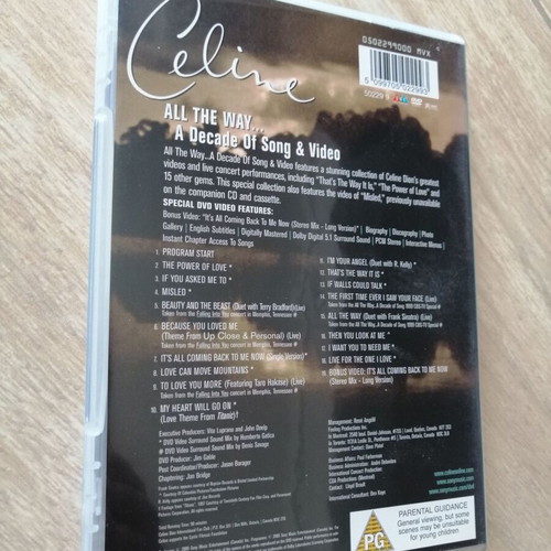 Celine Dion All The Way... A Decade Of Song & Video DVD used