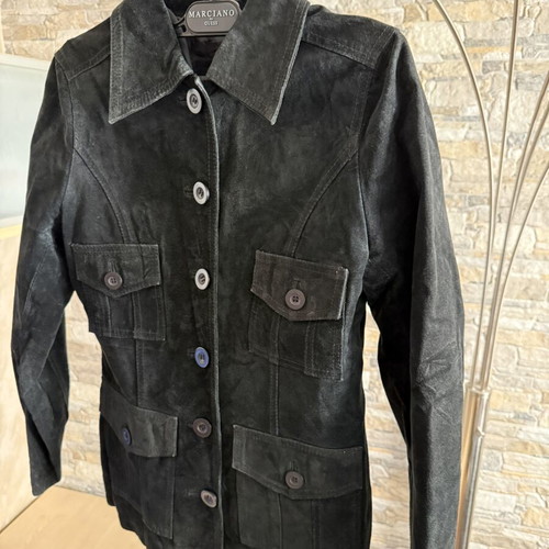 Velvet leather women's jacket like new, black, size S