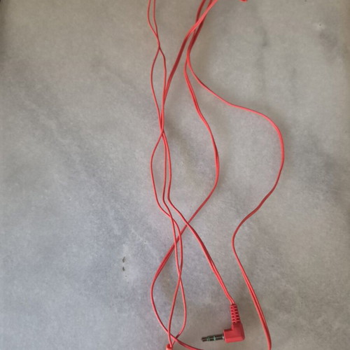 Red Wired Earphones with 3.5mm Jack like new