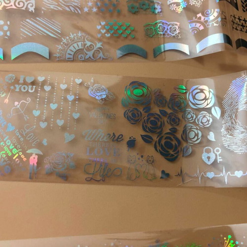 Aurora Glass holographic nail stickers pack of 5 new