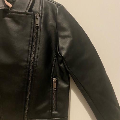 Girls' faux leather jacket Sinsay new, black, 110 cm