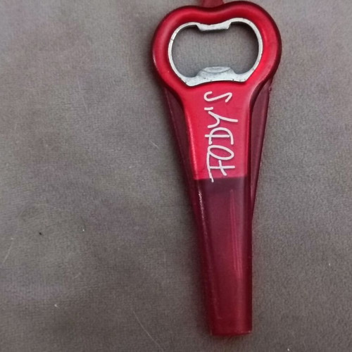 Bottle opener church key used, red FODY'S