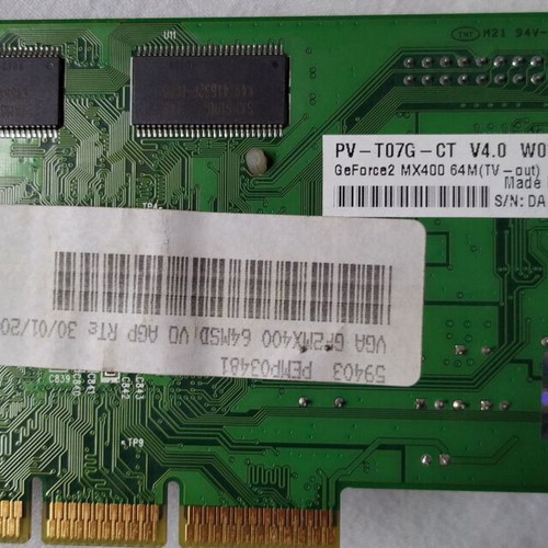 GeForce2 MX400 64M video card used (TV-out) PV-T07G-CT V4.0 W0-02