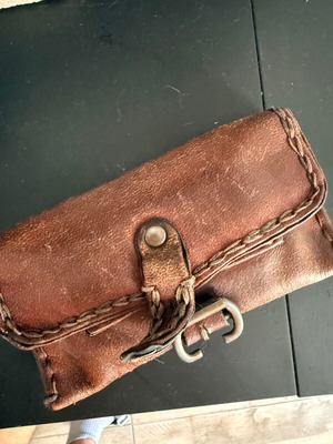 Leather tobacco pouch handmade, used