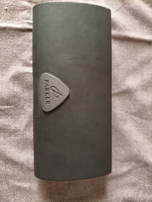 Σκληρή θήκη παρουσίασης Parker, vintage, για 3 στυλό