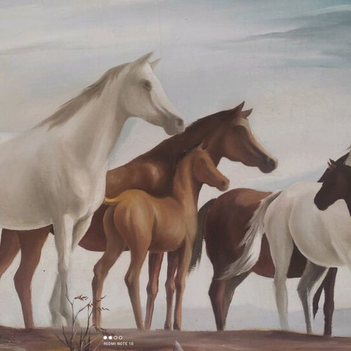 Signed acrylic painting 72x52 used, from 1992