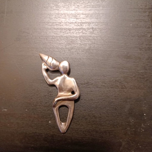 Cycladic pendant silver 950 new with shell