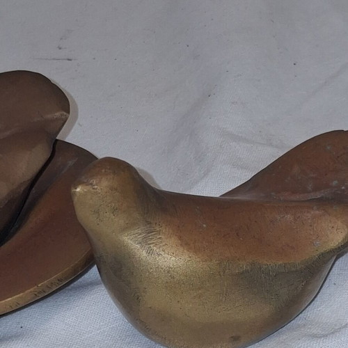 Rare pair of bronze birds by Eleni Vernadaki like new, Athens Design Centre