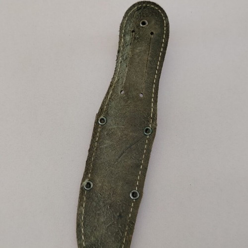 Traditional Cretan decorative souvenir knife with engraved mantinada on blade