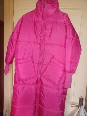 Long fuchsia jacket like new