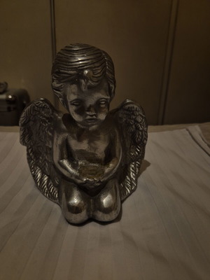Aluminum angel figurine