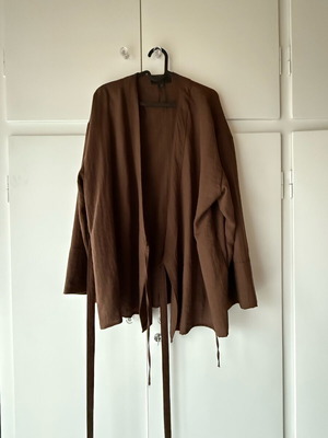 Zara linen set brown new with medium pants and XS-S kimono