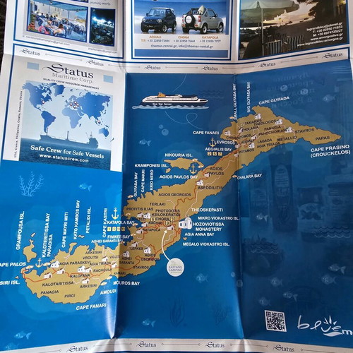 Blue Star Ferries Island Maps like new, pack