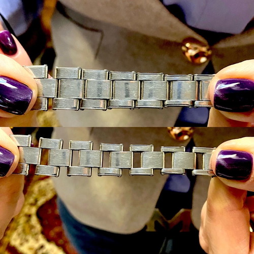 Rolex Oyster used 1930 with folded links and riveted design