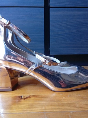 Zara women's pumps like new, pink and gold, size 41
