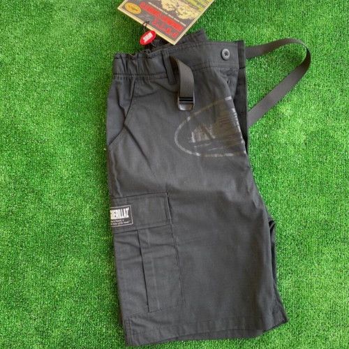 Corteiz cargo shorts, black, size M