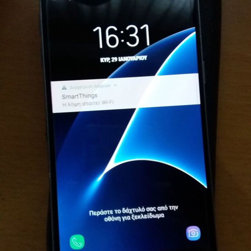Samsung S7 μαύρο μεταχειρισμένο με φορτιστή και θήκες