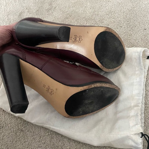 Max & Co Women's Loafers Bordeaux Like New With Heel